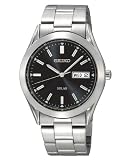 Seiko Men's SNE039 Solar Black Dial Watch