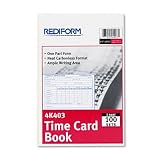 Time Cards, Weekly, 4-1/4x6, White, 100/Pad RED4K403