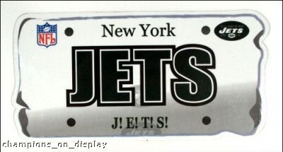 NEW YORK JETS NFL CAR MAGNET LICENSE! AWESOME!