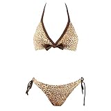 Bikini Set Leopard Brown Top  Bottom