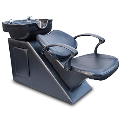 Elecwish Gen-3 Salon Backwash Barber Chair Styling Beauty Shampoo Spa Adjustable Reclining Classic Hair Equipment (Black)