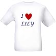 I LOVE LILY - Name-series - White T-shirt
