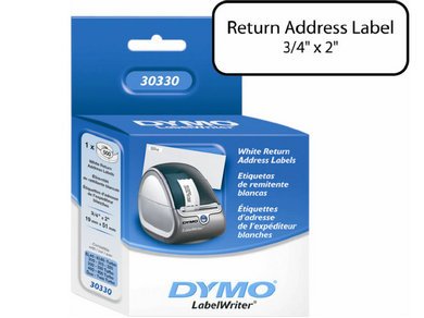 DYMO WHITE RETURN ADDRESS LABEL 3/4 X 2 Printing Technology Direct thermal