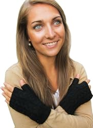 Hand-knitted Lightweight Fingerless Gloves - Fine Pure Alpaca Natural Fiber - Pure Elegance in Black (100% Knitted By Hand)