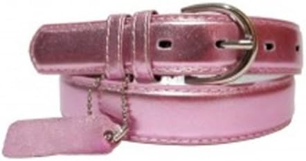 Genuine Leather Women's Dress Belt Colors Metallic Pink Small