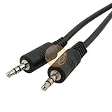 Premium (25ft / 7.6m) 3.5mm Stereo Plug to Plug Male Cable for Xbox 360, Black