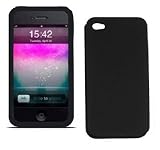 Apple Iphone 4g Premium Soft Silicone Rubber Black Phone Protector Skin Cover Case