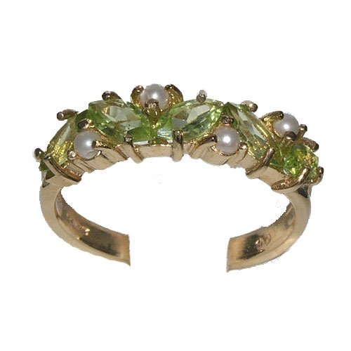 Click To 9K Yellow Gold Ladies Peridot & Pearl Anniversary Eternity Ring - Finger Sizes 5 to 12 Available Details... 9K Yellow Gold Ladies Peridot & Pearl Anniversary Eternity Ring - Finger Sizes 5 to 12 Available