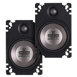 Polk Audio DB461P 4-by-6-Inch Coaxial Plate-Style Speakers (Pair, Black)