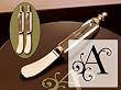 Glass Spreader Set of 2 Monogram A Glass Spreader Set of 2 Monogram A
