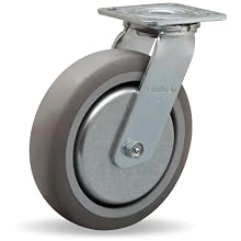 Hamilton Thread Guard Plate Caster, Swivel, Rubber Wheel
