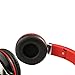 Sound Intone Ms200 Stereo Headsets Strong Low Bass Adjustable Headphones Earbuds for Smartphones Mp3/4 Laptop Computers Tablet Macbook Folding Gaming Earphones (Black/red)