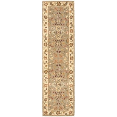 Safavieh Heritage Collection HG959A Handmade Light Green and Beige Hand-Spun Wool Area Rug, 9-Feet  6-Inch by 13-Feet  6-Inch