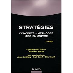 Strat�gies : Concepts, m�thodes, mise en oeuvre