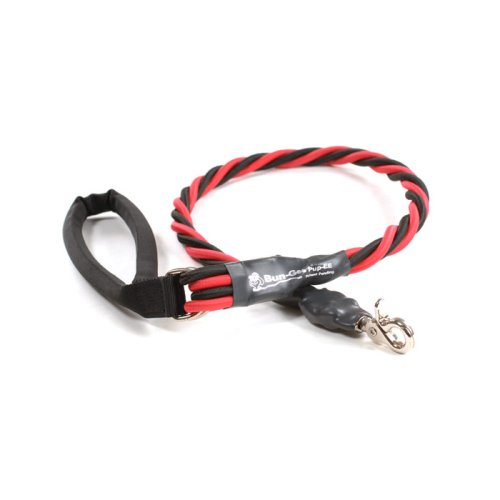 Dog Leash Red/Black Bungee Pupee up to 165 pounds 3ft