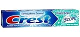 Crest Whitening Plus Scope Fluoride Anticavity Toothpaste, Minty Fresh Striped, 6.2 Oz Tubes (Pack of 6)