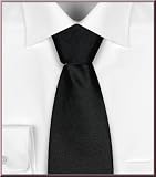 Fashion Basic Seidenkrawatte Firenze uni Satin schwarz