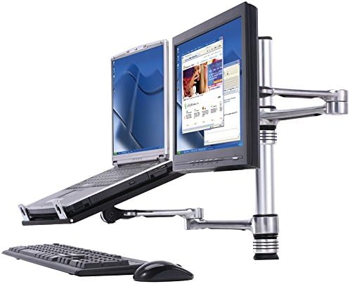 1 - Focus Notebook &amp; Monitor Arm Combo, Dual display for monitor &amp; notebook, Articulated arm, Holds displays up to 17.5lbs
