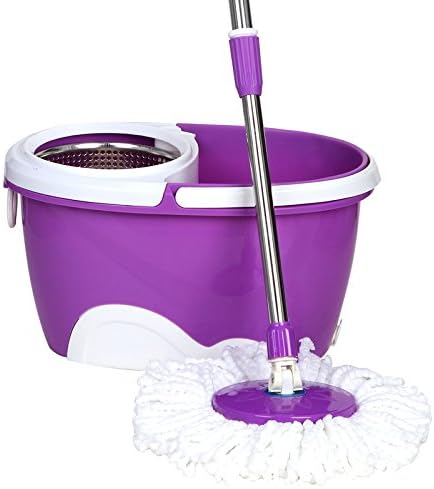 DANANMU Easy Magic 360° Degree Rotating Head Tornado Floor Mop with Spin Dry Bucket Purple (2014)