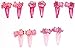Peppa pig Hair Clips bows & hairpin / headwear, bob pins, hair jewelry, for baby & toddler & Children & girl(5 matching pairs)(set of 10) (10 PCS)