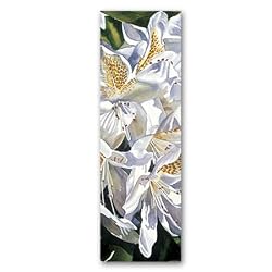 White Rhododendron, Lavender Shadows - Double-sided Bookmark