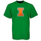 Illinois Fighting Illini Green St. Patrick's Day Team Logo T-shirt