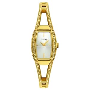 GUESS? Women's 85635L Gold-Tone Crystal Accented Watch