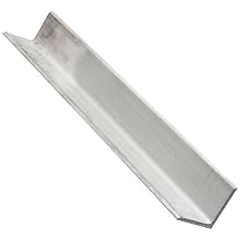 6063 Aluminum Angle, Unpolished (Mill) Finish, Extruded, T52 Temper, Equal Leg Length, Rounded Corners, 3/4" Leg Lengths, 0.125" Wall Thickness, 60" Length
