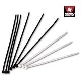 Cable Ties: Industrial 8" Black UV-Stabilized Outdoor-Use Cable Ties - Quantity 100