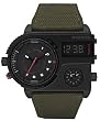 Diesel #DZ7206 Men's Dual Time Zone Analog Digital Military Inspired Canvas Strap Watch
