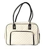 doggie carrier purses-Quilted Pet Carrier - White [15