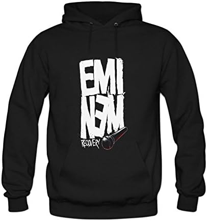 RHUAN Girl's Eminem On The MIC Recovery Hoodies M Black