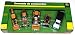 John Deere 5 Piece 1:64 Scale Die Cast Construction Vehicle Set - Loader Backhoe, Grader, Large Loader, Small Loader and Truck with Black Trailer Bed