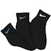 Nike Kids Swoosh Logo Quarter Cut Socks (3 Pairs) Black, 13-3 Shoe/ 6-7 Sock (Toddler/Kids)