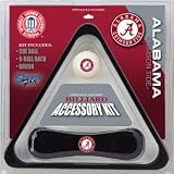 Alabama Crimson Tide Billiard Accessories Kit - includes Triangle Rack, Cue Ball and Brush