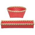Woven Basket Set of 2 - Red