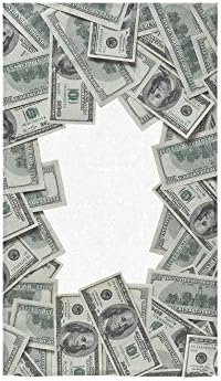 Dollar Bill Money Pattern Custom Beach Hotel Travel Washcloth Hand Towel Warmer Soft and Comfortable 80% Polyester 20% Cotton, (16" x 28")