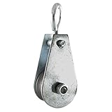 uxcell　ローププーリー　シーブ　シングルスイベル　0.05トン　　1.1cmプリロープ