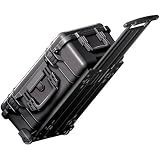 Pelican 1510 Carry On Watertight Hard Case without Foam Insert, with Wheels. - Charcoal Black