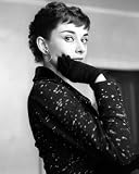 AUDREY HEPBURN 8X10 B&W PHOTO
