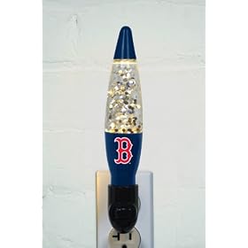 Pack of 3 MLB Boston Red Sox Baseball Lava Lamp Night Lights
