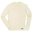 TAIGA Men's Polartec Microfleece Crewneck Long-Sleeved Fleece Shirt, Ivory, MADE IN CANADA