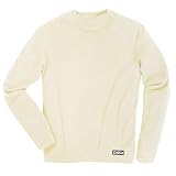 TAIGA Men's Polartec Microfleece Crewneck Long-Sleeved Fleece Shirt, Ivory, MADE IN CANADA