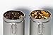 Latching Tea Tin, Tea Canister, Airtight Tea Container, Spice Storage Tins, Stainless Steel Coffee Canister w/ Airtight Latch Rubber Seal, 12 oz (Set of 2) (2)