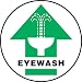 Accuform Signs MFS1817 Slip-Gard Adhesive Vinyl  Round Floor Sign, Legend "EYEWASH/PARA LAVAR LOS OJOS" with Arrow Graphic, 17" Diameter, Black/Green on White