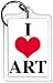 I Love Art ~ I Love Art Keychain ~ 1.5