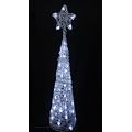 Lichterkette Acryltanne mit Acrylstern, H�he 44 cm, 30 wei�e LED Innen/Au�en