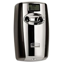 Rubbermaid Commercial Technical Concepts FG4870055 Microburst Duet Dual Fragrance Odor Control Dispenser, Black/Chrome, 4.96" Width x 8.62" Height