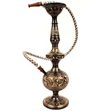 from Big India Store Brass Hookah With Finely Carved Peacock Motifs