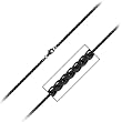 Inox Jewelry 3.4mm Round Wheat Black pvd 316L Stainless Steel Chain Necklace